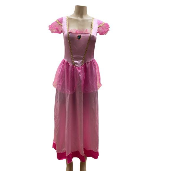 Unbranded Other - Princess Peach Inspired Pink Costume Dress Women Fairy Tale Tulle Midi Small